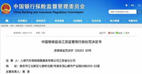 人保销售江苏分公司因违规牟利被罚18万 规范经营保险代理业务的反思与警醒