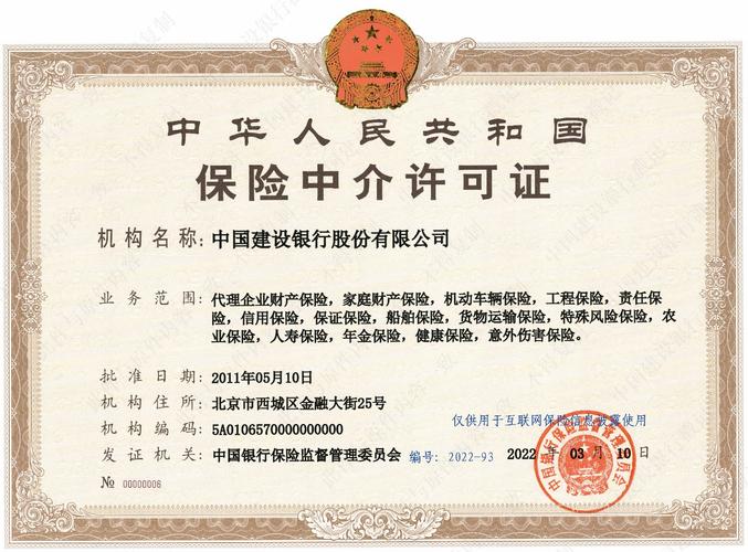 保险中介许可证